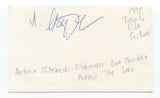 Antonio Mitrikeski Signed 3x5 Index Card Autograph Signature Directer Filmmaker