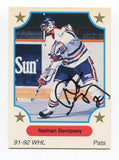1991 7th Inning Sketch Nathan Dempsey Signed Card Hockey Autograph AUTO #221