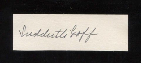 Sudduth Goff (d. 1965) Artist Signed Card Autographed AUTO Signature Painter