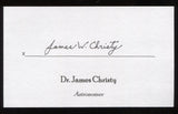 James W. Christy Signed 3x5 Index Card Signature Autographed Astronomer