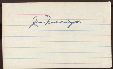 J. William Fulbright Signed Index Card 3x5 Autographed Signature AUTO