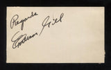 Emerson Giel Signed Card 1933  Autographed Music Signature Radio Orchestra