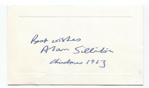 Alan Sillitoe Signed Card Autographed Signature British Author Writer