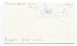 Doug Robb Signed 3x5 Index Card Autographed Signature Hoobastank