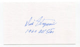 Dick Stigman Signed 3x5 Index Card Autographed Baseball Cleveland Indians