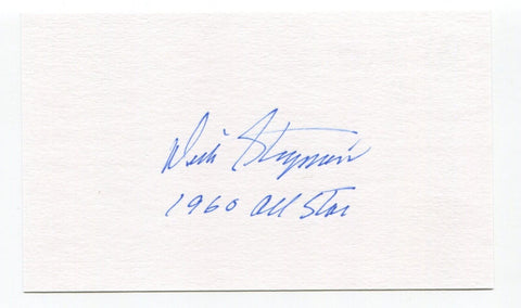 Dick Stigman Signed 3x5 Index Card Autographed Baseball Cleveland Indians