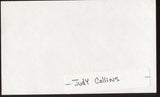 Judy Collins Signed Index Card Autographed Circa 1993 Signature AUTO