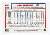 1992 Topps Sid Bream Signed Card Baseball Autographed AUTO #240