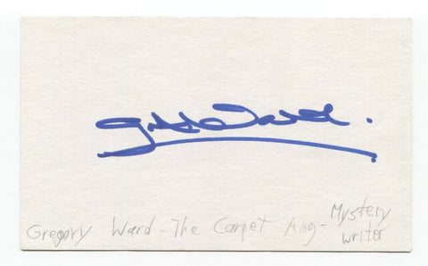 Gregory Ward Signed 3x5 Index Card Autographed Signature Author Writer
