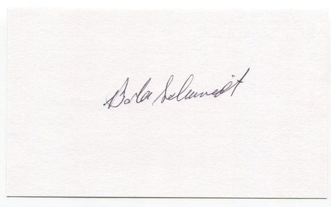 Bob Schmidt Signed 3x5 Index Card Autographed MLB Baseball New York Yankees
