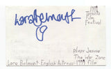 Lara Belmont Signed 3x5 Index Card Autographed Signature Actress