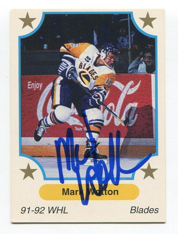 1991 7th Inning Sketch Mark Wotton Signed Card Hockey Autograph NHL AUTO #115
