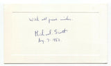 Michael Scott Signed Card Autographed Signature Priest South African Activist
