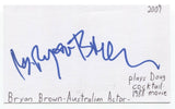 Bryan Brown Signed 3x5 Index Card Autographed Signature Actor Cocktail