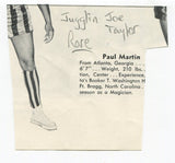 Juggling Joe Taylor Signed Cut Indianapolis Clowns Negro League Baseball Player