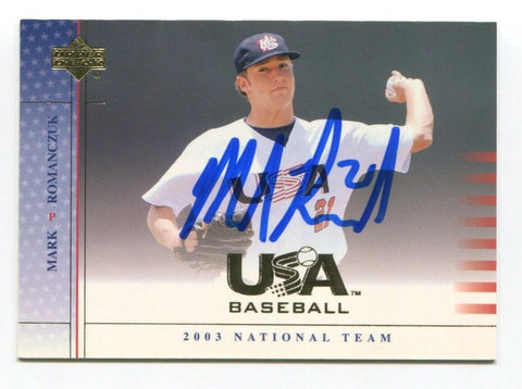2003 Upper Deck Mark Romanczuk Signed Card Baseball Autographed AUTO USA