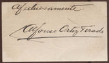 Alfonso Ortiz Tirado (d 1960) Signed Card Autographed Opera Singer Signature