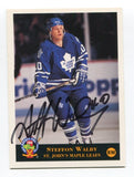 1994 Classic Games Pro Prospects Steffon Walby Signed Card Hockey NHL AUTO #97