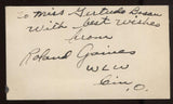 Roland Gaines Signed Card Yodeling Twins Autographed Authentic Signature