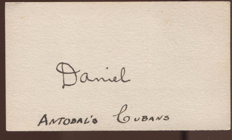 Daniel - Antobals Cubans Original Member Signed Card 1932 Autographed AUTO