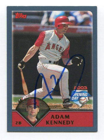 2003 Topps Opening Day Adam Kennedy Signed Card Baseball Autograph MLB AUTO #132