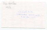 Bob Wiesler Signed 3x5 Index Card Autograph Baseball MLB New York Yankees