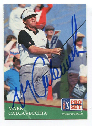 1991 Pro Set PGA Tour Golf Mark Calcavecchia Signed Card Autographed #160