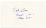 Dick Alban Signed 3x5 Index Card Autographed Football NFL Washington Redskins
