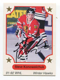 1991 7th Inning Sketch Steve Konowalchuk Signed Card Hockey Autograph AUTO #30