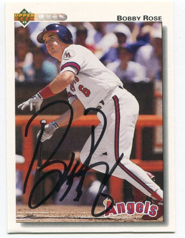 1992 Upper Deck Bobby Rose Signed Card Baseball Autographed AUTO #611