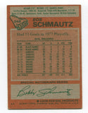 1978-79 Topps Bob Schmautz Signed NHL Hockey Card Autographed AUTO #248