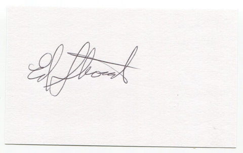 Ed Stroud Signed 3x5 Index Card Autographed MLB Baseball Washington Senators