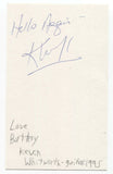 Love Battery - Kevin Whitworth Signed 3x5 Index Card Autographed Signature