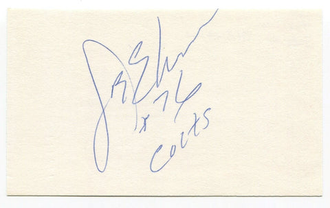 Joe Ehrmann Signed 3x5 Index Card Autographed NFL Football Baltimore Colts