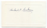Herbert Charles Sanborn Signed Card Autographed Signature Philosopher