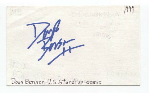 Doug Benson Signed 3x5 Index Card Autographed Signature Actor Trailer Park Boys