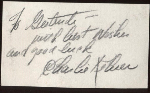 Charlie Kehrer Signed Card  Autographed Orchestra AUTO Signature