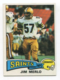 1975 Topps Jim Merlo Signed Card NFL Football Autographed AUTO #408