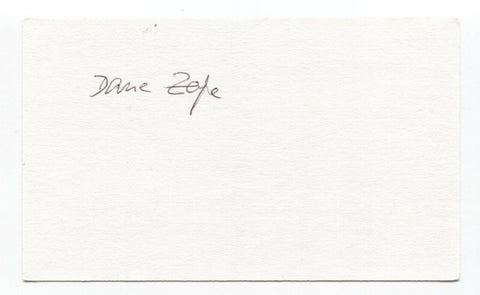Dane Zajc Signed 3x5 Index Card Autographed Signature Poet Author Writer