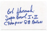 Bob Skoronski Signed Cut Autograph Football NFL Signature Green Bay Packers