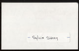 Sylvia Sidney Signed Index Card Autographed 1993 Autographed Fury