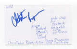 Christopher Ryan Signed 3x5 Index Card Autographed Actor Young Frankenstein