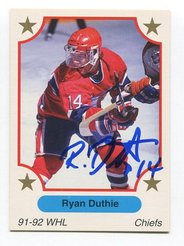 1991 7th Inning Sketch Ryan Duthie Signed Card Hockey NHL Autograph AUTO #17