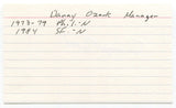 Danny Ozark Signed 3x5 Index Card Autographed MLB Baseball Los Angeles Dodgers