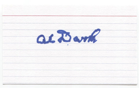 Alvin Dark Signed 3x5 Index Card Baseball Autographed Signature Boston Braves
