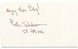 Peter Schabarum Signed 3x5 Index Card Autographed NFL Football SF 49ers