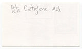 Pete Castiglione Signed 3x5 Index Card Autographed Baseball Pittsburgh Pirates