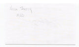 Norm Sherry Signed 3x5 Index Card Autographed MLB Baseball Los Angeles Dodgers