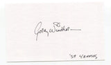 Gordy Windhorn Signed 3x5 Index Card Autographed Baseball MLB New York Yankees