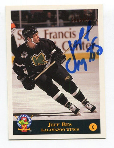 1994 Classic Pro Prospects Jeff Bes Signed Card Hockey NHL Autograph AUTO #144